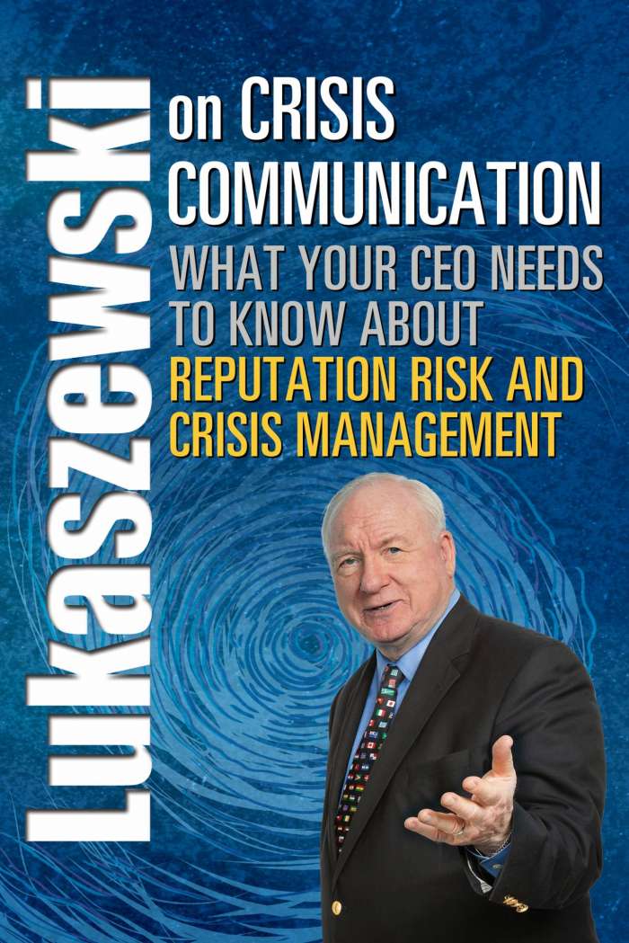 lukaszewski-crisis-communication-book-rothstein-publishing