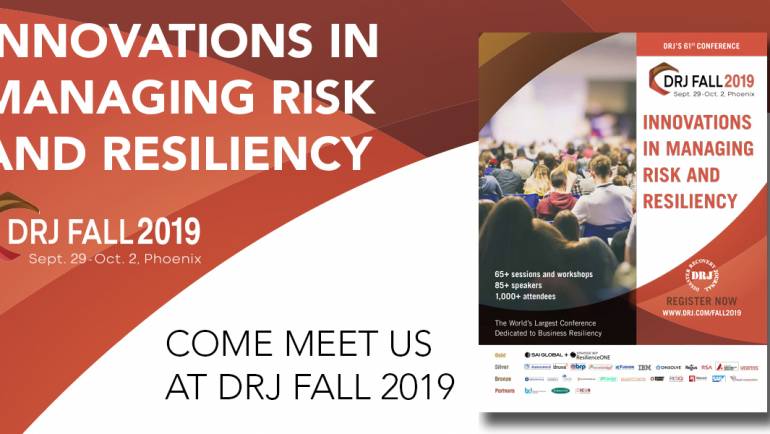 Join us at DRJ Fall’s “Innovations in Managing Risk and Resiliency”